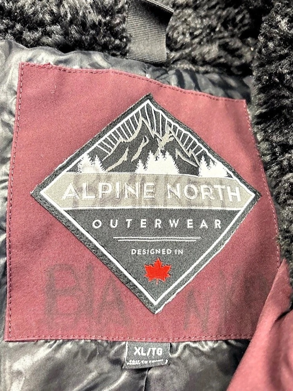 Alpine North Kootney Vegan Down Mid-Length Parka Purple XL - Picture 2 of 3